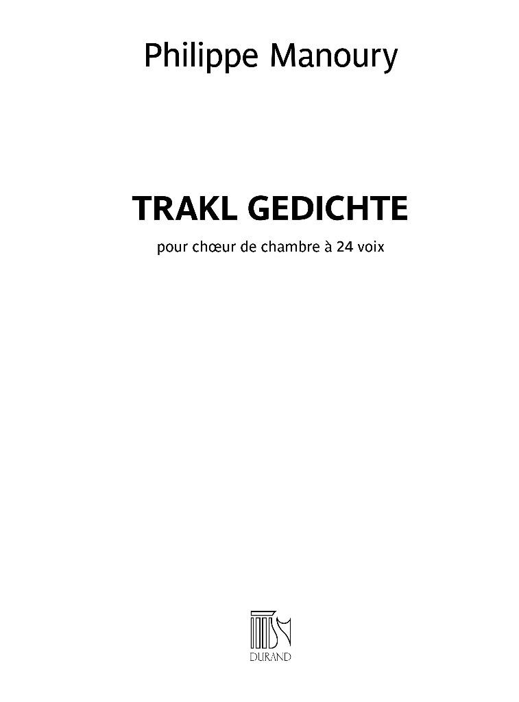 Trackl Gedichte